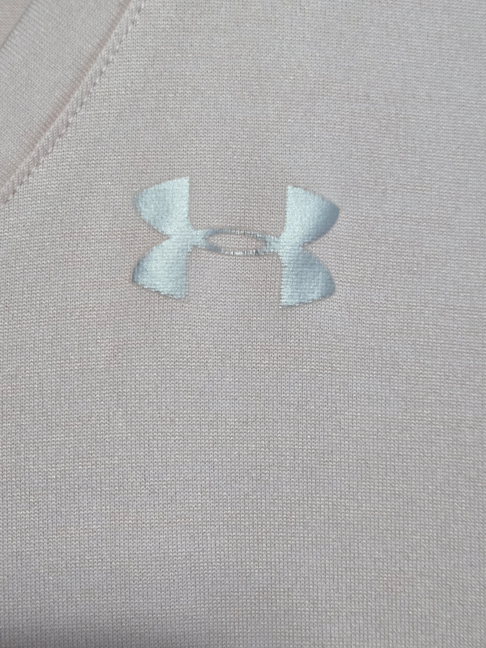 Under Armour HeatGear V-Neck T-Shirt Pink Medium Loose Fit Athletic Top - Picture 3 of 6